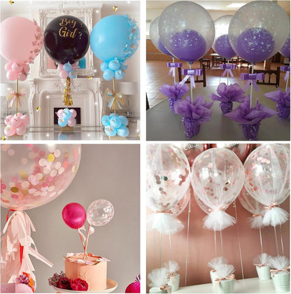 10-Set Balloon Stick Holders with Bases